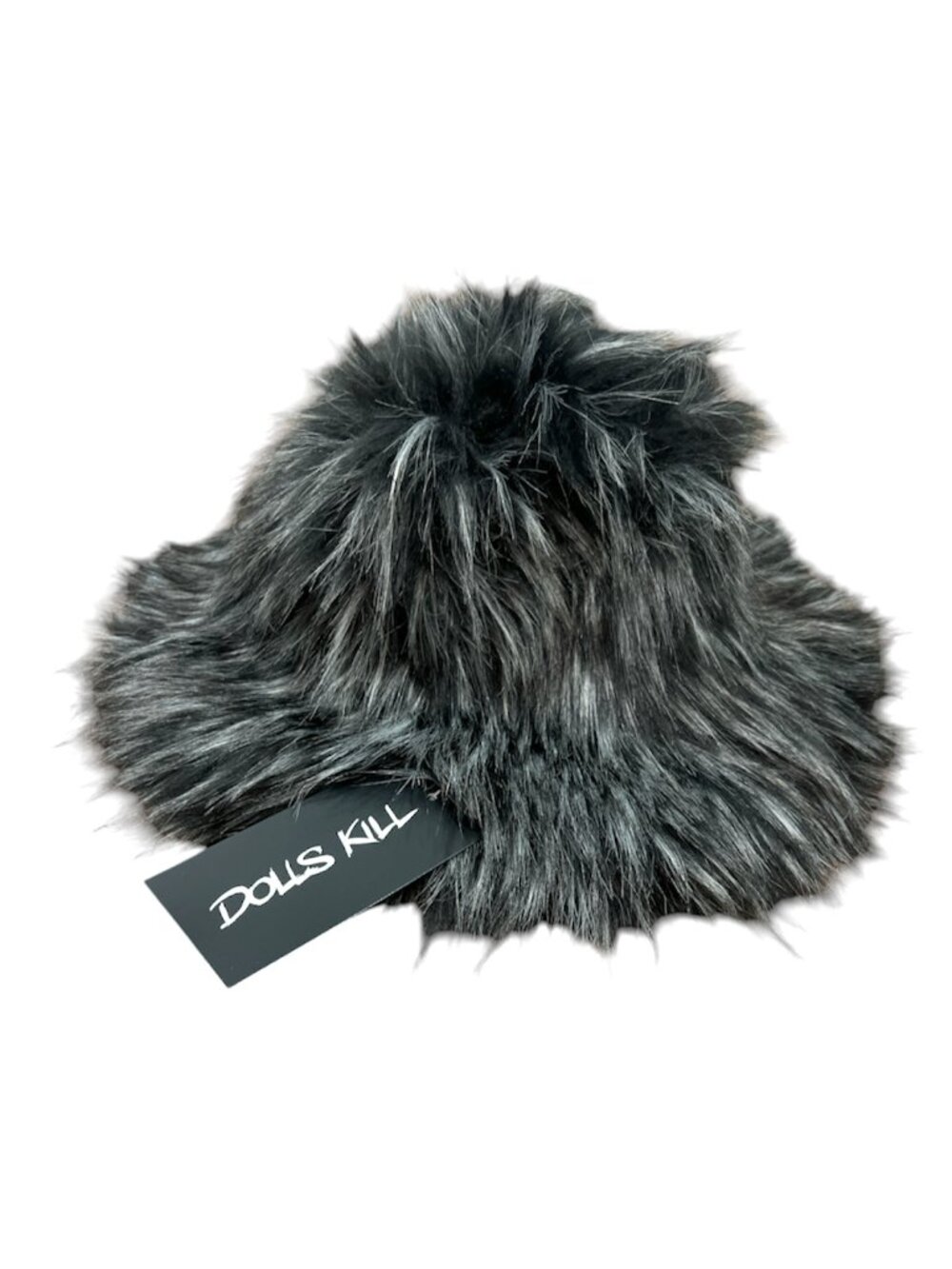 Dolls Kill x Club Exx Flirty Furry Bucket Hat Black OS New $59